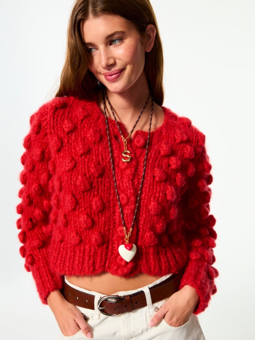 Roxanne Assoulin The Long Happy Cord Double Hear Charm Necklace